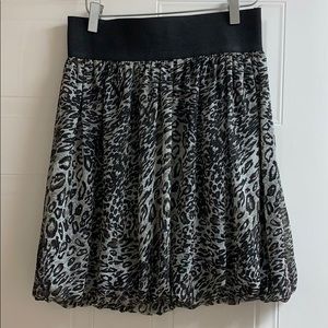 Leopard Print Bubble Skirt